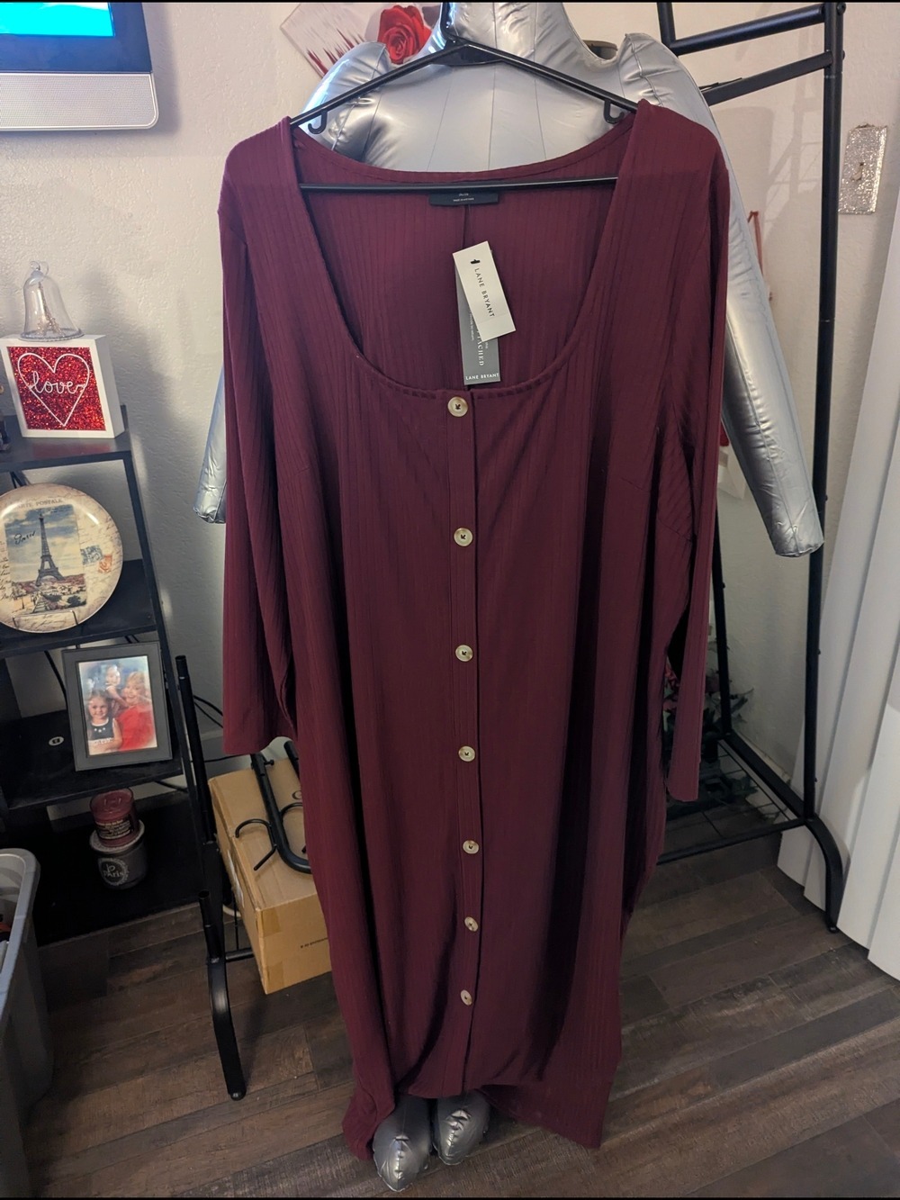 NWT- Lane Bryant: Burgundy Dress Sz 26/28 - Picture 3 of 9